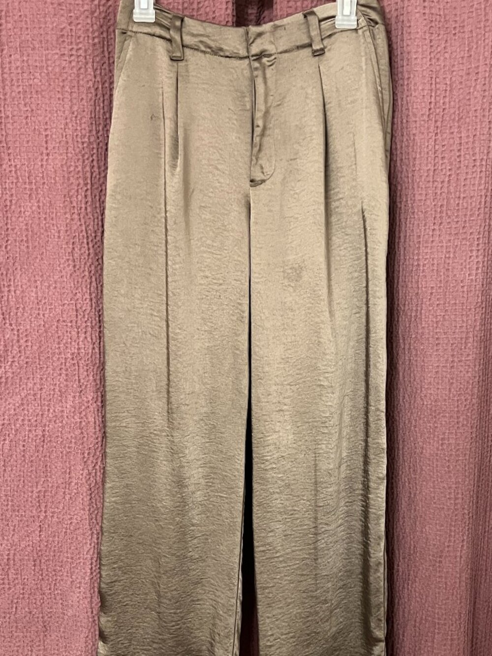Satin Pleated Trousers